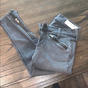RAG N BONE ZIPPERED JEANS